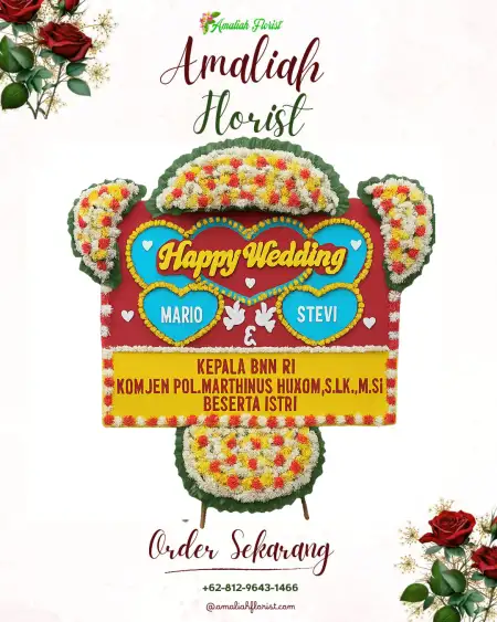 Papan Bunga Pernikahan Gunungpuyuh
